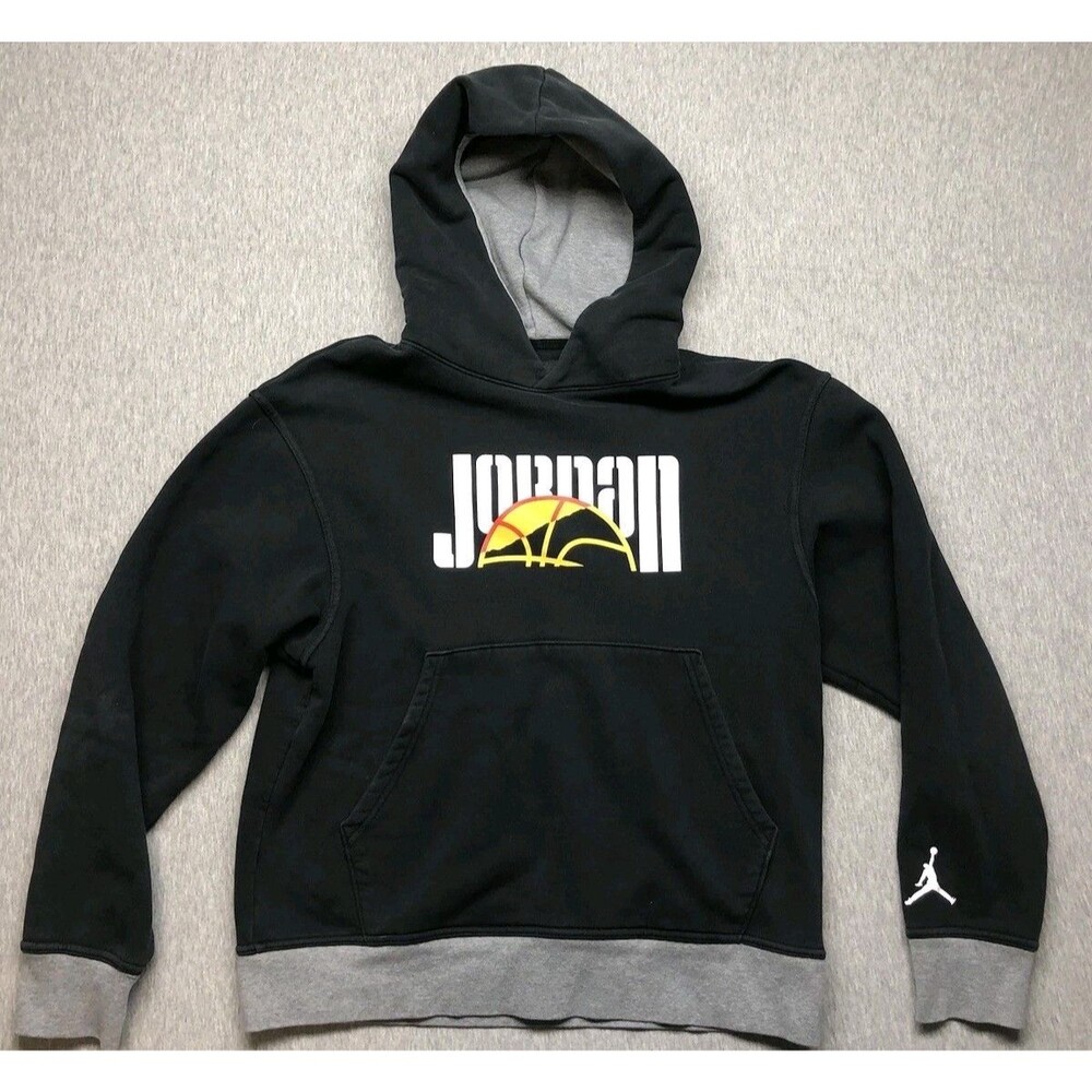 Nike Air Jordan Sport DNA HBR Black Fleece Pullover Hoodie Men's SIZE MEDIUM